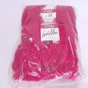 3 Skeins Premier Yarns Lash‎ Max Power Pink 3 oz 37yds #6 Super Bulky Lot- Read